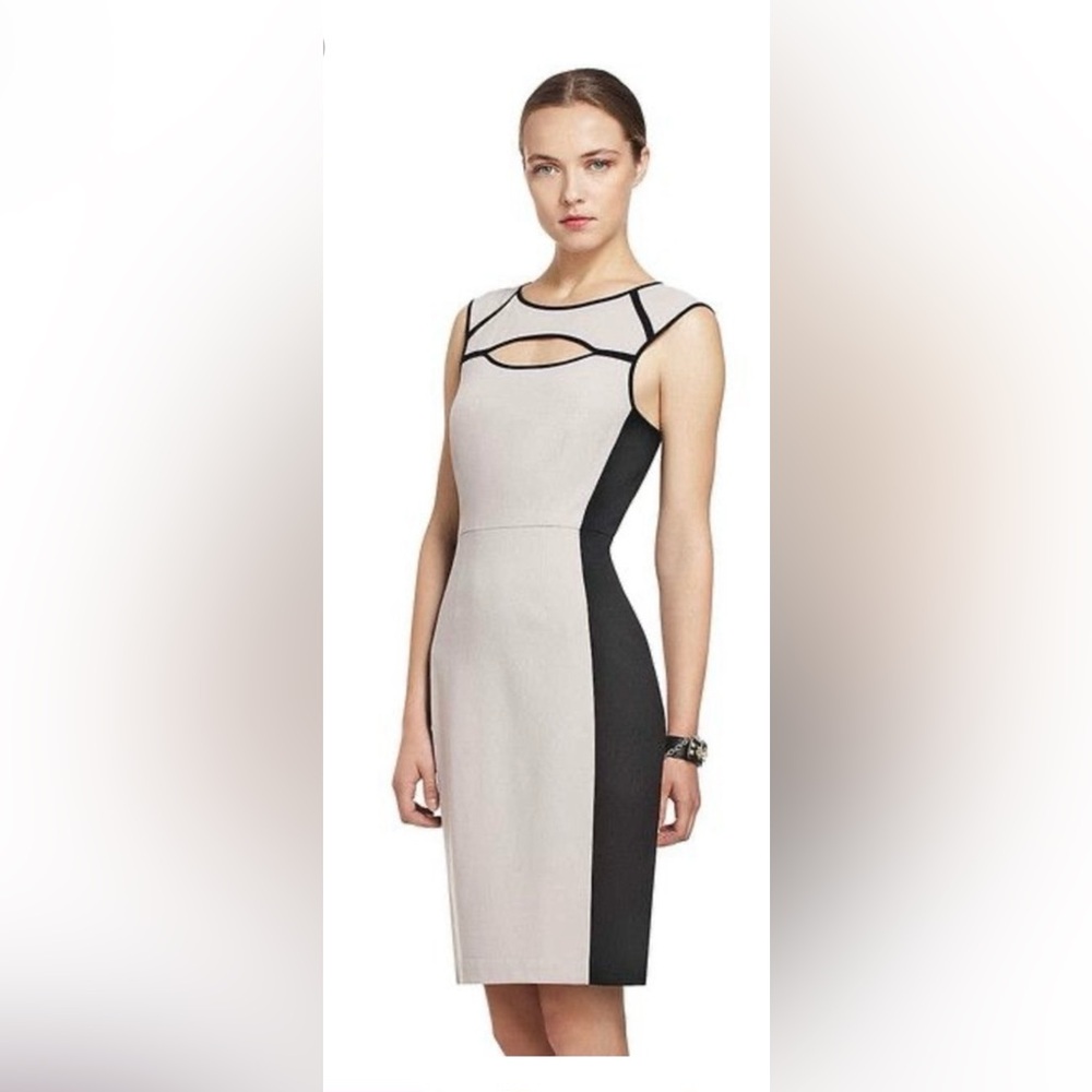 BCBGMAXAZRIA Kelsee Colorblock Midi Dress – Size 10